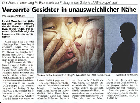 Pressebericht Ruhrnachrichten · Werke von Ung-Pil Byen